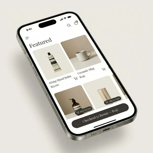 Modern Minimalist E-Commerce Storefront Homepage Design
