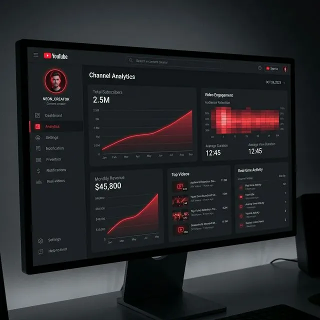 YouTube Channel Analytics Dashboard High Retention